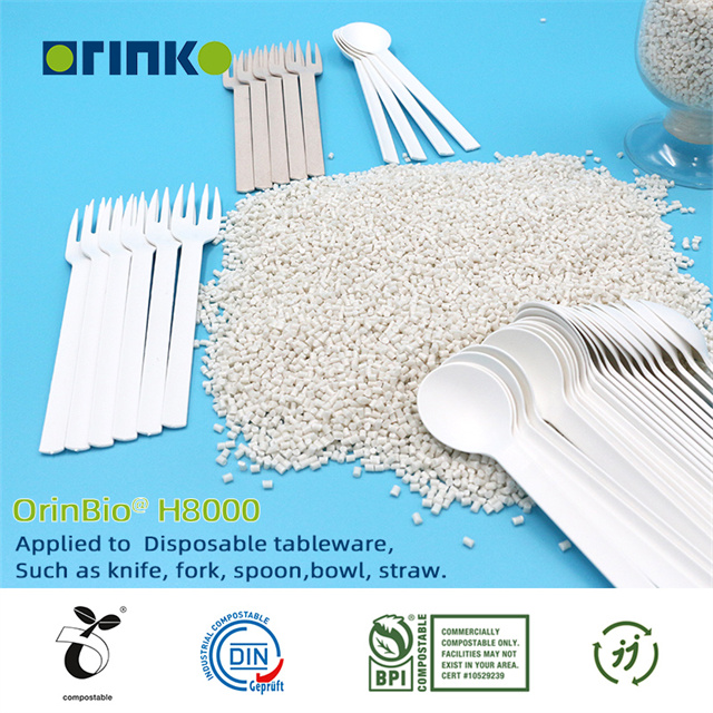 bioplastic modified pellets EN13432 pla biodegradable pla resin H8000 for 3d printers
